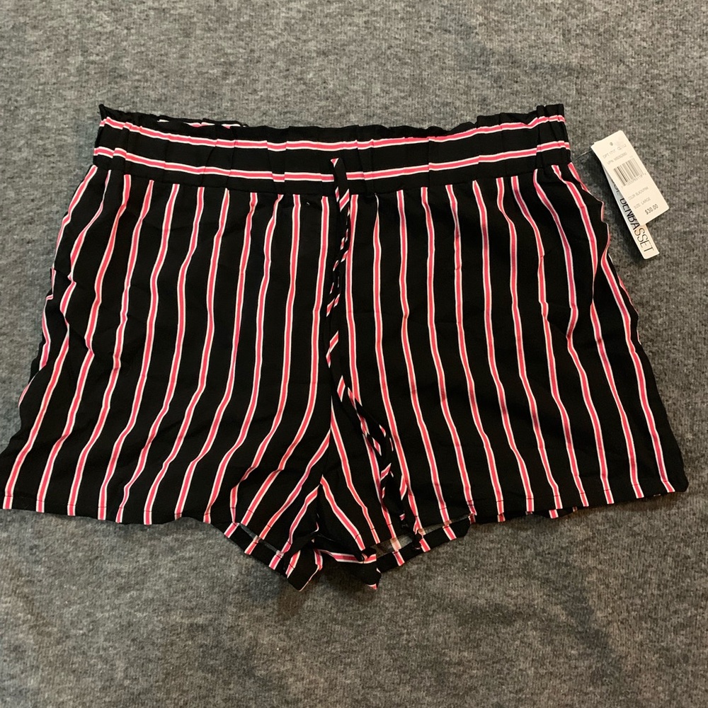 Red & Black Stripped Shorts